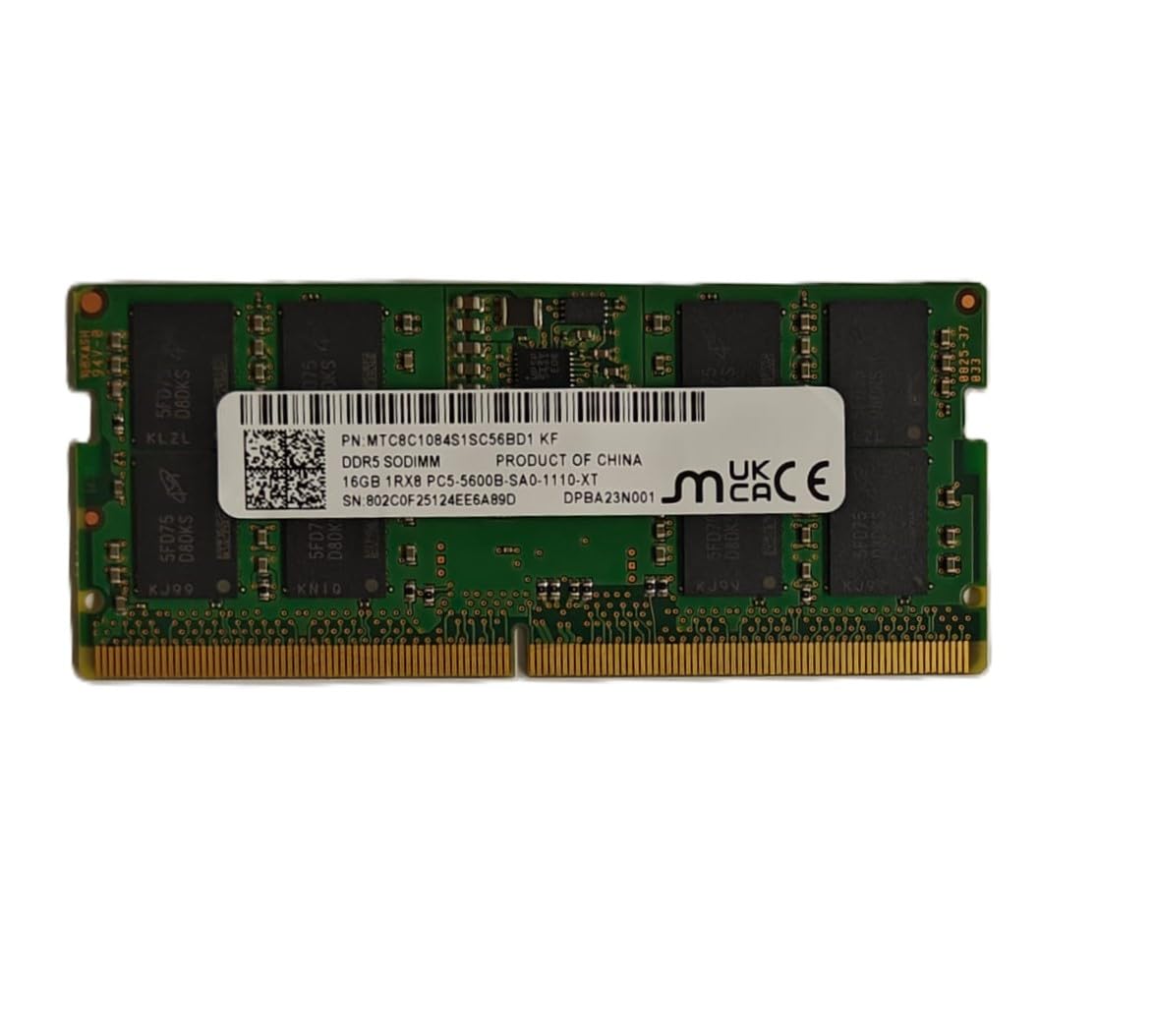 Amazon.in: Buy Laptop RAM Micron 16GB DDR5 5600MHz CL46 SODIMM